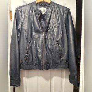 Faux Leather Motorcycle Jacket